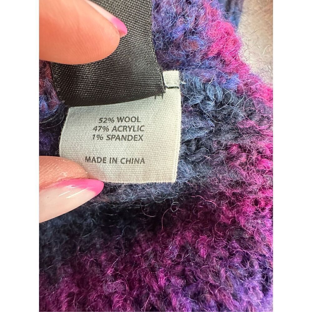 Hatch Purple Striped Maternity Sweater Oversized - Wool Blend - Picture 11 of 13